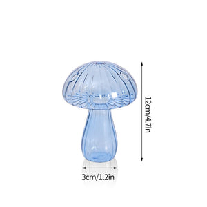 Creative Mushroom Glass Vase Plant Hydroponic Terrarium Art Plant Hydroponic Table Vase Glass Crafts DIY Aromatherapy Bottle acacuss