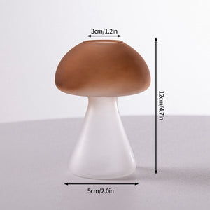 Creative Mushroom Glass Vase Plant Hydroponic Terrarium Art Plant Hydroponic Table Vase Glass Crafts DIY Aromatherapy Bottle acacuss