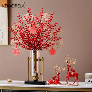 Creative Nordic Vase Metal Bracket Glass Vase Ornaments Living Room Table Home Dried Flower Arrangement Accessories Decoration acacuss