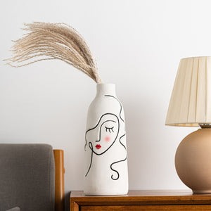 Creative Painting Art Vase Home Decoration Crafts Aesthetic Interior Desktop Ornament Ceramic Vases for Flowers Arrangement Gift acacuss
