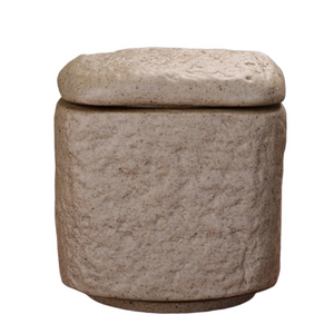 Creative Quartet Ceramic Tea Caddy Retro Chinese Coarse Pottery Tea Storage Imitation Stone Grain Sealed Black Tea Container acacuss