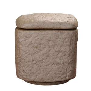 Creative Quartet Ceramic Tea Caddy Retro Chinese Coarse Pottery Tea Storage Imitation Stone Grain Sealed Black Tea Container acacuss