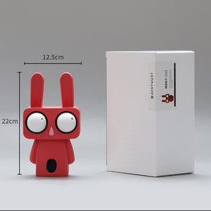 Creative Rabbit Statue Resin Abstract Cartoon Figurines Desktop Animal Crafts Ornaments Home Living Room Porch Decoration Gifts acacuss