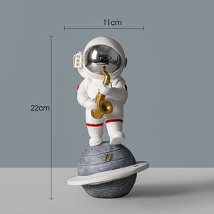Creative Resin Astronaut Sculpture Ornament Home Living Room Bookcase Ornament Desktop Decoration Crafts Gifts for Children acacuss