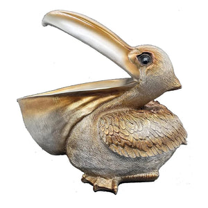 Creative Resin Statues The Pelican Birds Toucan Figurines Keys Candy Bowl for Entryway Table Statue Decor Ornament Home Office acacuss