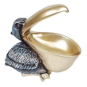 Creative Resin Statues The Pelican Birds Toucan Figurines Keys Candy Bowl for Entryway Table Statue Decor Ornament Home Office acacuss