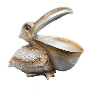 Creative Resin Statues The Pelican Birds Toucan Figurines Keys Candy Bowl for Entryway Table Statue Decor Ornament Home Office acacuss