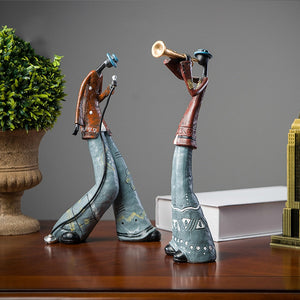 Creative Rock Band Music Art Character Model Statue Creative Living Room Decoration Wine Cabinet Decoration Resin Craft Supplies acacuss
