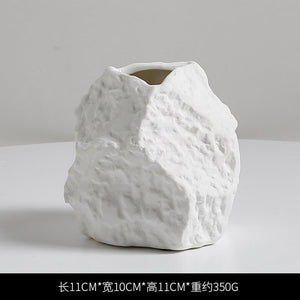 Creative Rockery Ceramic Vase Decoration Living Room Flower Arrangement Dried Flower Decoration Simple Flower acacuss