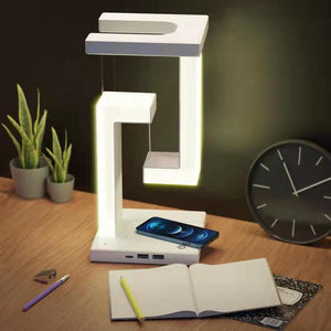 Creative Smartphone Wireless Charging Suspension Table Lamp Balance Lamp Floating For Home Bedroom acacuss