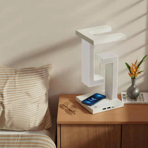 Creative Smartphone Wireless Charging Suspension Table Lamp Balance Lamp Floating For Home Bedroom acacuss
