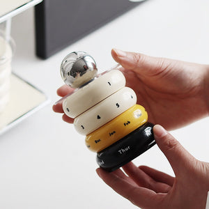 Creative Storage Tank Rotatable Calendar Desk Calendar Desktop Living Room Decoration Accessories Porch Decoration Decorations acacuss