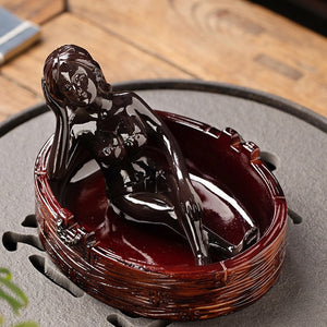 Creative Tea Pet Beauty Bath Color Changing Tea Pet Ornament Fun Art Teaware Kitchen Dining Bar Home Garden acacuss