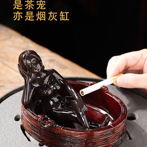 Creative Tea Pet Beauty Bath Color Changing Tea Pet Ornament Fun Art Teaware Kitchen Dining Bar Home Garden acacuss