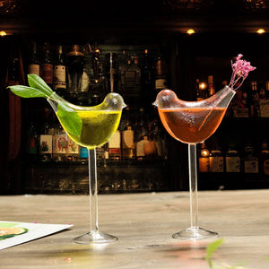 Creative Wine Glass Bird Shaped Cocktail Cup Transparent Goblet Whisky Brandy Glass for Dinner Party Birthday Gift Men Women acacuss