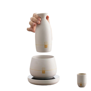 Creative Wine Warmer Set Ceramic Hot Saki Drink Eco-Friendly Sake Set Sake Set and Cups with Warmer Keep Sake Storage Gift Box acacuss