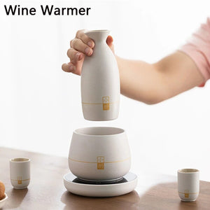 Creative Wine Warmer Set Ceramic Hot Saki Drink Eco-Friendly Sake Set Sake Set and Cups with Warmer Keep Sake Storage Gift Box acacuss