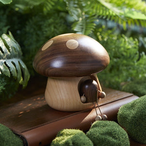 Creative Wooden Music Box Mushroom Music Box Home Decoration Living Room Decoration Tabletop Decoration acacuss