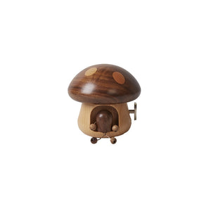 Creative Wooden Music Box Mushroom Music Box Home Decoration Living Room Decoration Tabletop Decoration acacuss
