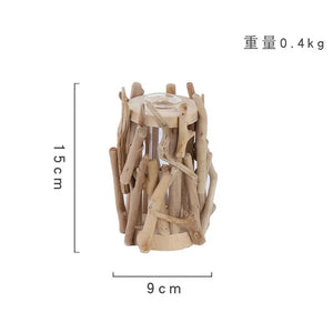 Creative Wooden Vase Decorated Solid Wood Flower Pot for Glass Hydroponic Home Decorative Vase Tabletop Home Decoration acacuss