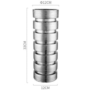 Creativity Gold Silver Screw Geometric Abstract Ceramic Handicraft Ornaments Vases Stripe Nut Home Decoration Flower Arrangement acacuss