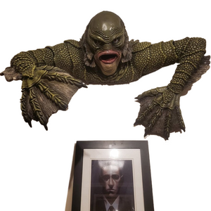 Creature from the Black Lagoon Grave Figure Model Cosplay Lizard Man Monster Room Outdoors Decoration Halloween Kids Gifts Props acacuss