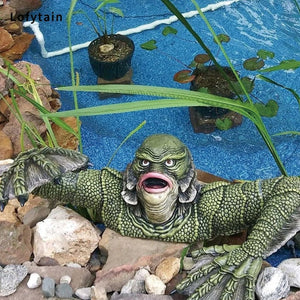 Creature from the Black Lagoon Grave Figure Model Cosplay Lizard Man Monster Room Outdoors Decoration Halloween Kids Gifts Props acacuss