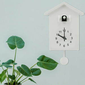 Cuckoo Clock with Chimer Cuckoo Sound Clocks with Pendulum Bird House Battery Powered Home Living Room Kitchen Wall Decoration acacuss