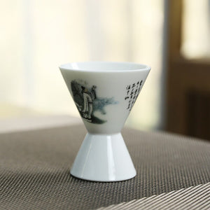 Cup Sake Set Cold Wine Ceramic Antique Print Rustic Sake Set Classic With Warmer Wijnglazen Household Utensils acacuss