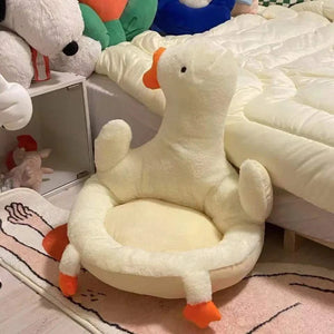 Cushion Goose Chair One-piece Cushions Soft Duck Plush Pillow Toys Office Dining Chair Backrest Mats Floor Seat Chair Decor acacuss