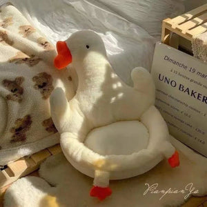 Cushion Goose Chair One-piece Cushions Soft Duck Plush Pillow Toys Office Dining Chair Backrest Mats Floor Seat Chair Decor acacuss