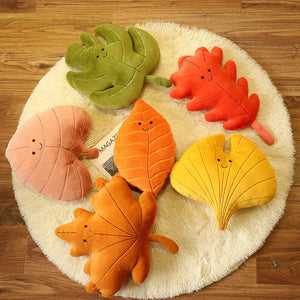 Cushion Soft Leaf Pillow Simulation Leaf Cushion Children's Room Green Plant Decoration Chair Cushion acacuss