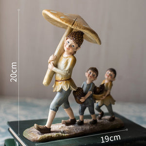Cute Cartoon Fantasy Forest Elf Resin Craft Ornament, Living Room TV Cabinet Bedroom Balcony Garden Desktop Home Decoration Gift acacuss