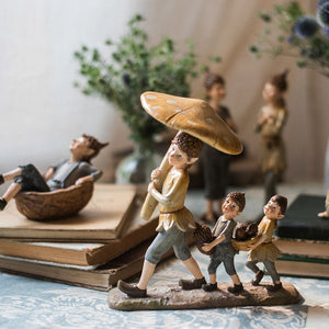 Cute Cartoon Fantasy Forest Elf Resin Craft Ornament, Living Room TV Cabinet Bedroom Balcony Garden Desktop Home Decoration Gift acacuss