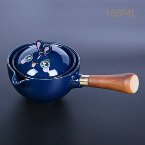 Cute Pet Glass Ceramic Chinese Kung Fu Tea set Travel Tea Set Teaware Sets Teapot For Tea Teapot Tea Cup Set Tea Maker Infuser acacuss