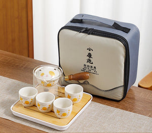 Cute Pet Glass Ceramic Chinese Kung Fu Tea set Travel Tea Set Teaware Sets Teapot For Tea Teapot Tea Cup Set Tea Maker Infuser acacuss