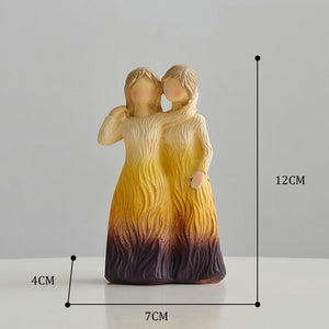 Decorative Family Theme Figurines Home Decoration Crafts Abstract People Sculptures European Style Living Room Desk Accessories acacuss