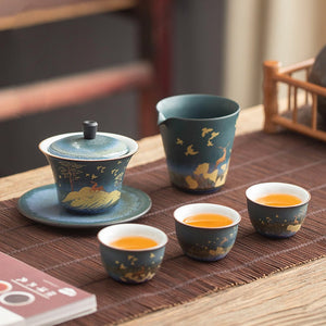 Deer Ceramic Gaiwan Home Retro Ceramic Kiln Turned Into Tea Bowl acacuss