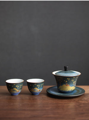 Deer Ceramic Gaiwan Home Retro Ceramic Kiln Turned Into Tea Bowl acacuss