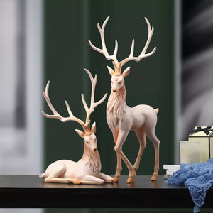 Deer Decoration Black Reindeer Ornaments for Shelf Living Room Craft Furnishings Elk Reindeer Ornaments Sculptures Home Decor acacuss