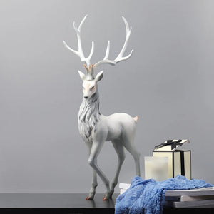Deer Decoration Black Reindeer Ornaments for Shelf Living Room Craft Furnishings Elk Reindeer Ornaments Sculptures Home Decor acacuss