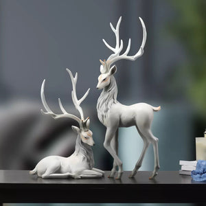 Deer Decoration Black Reindeer Ornaments for Shelf Living Room Craft Furnishings Elk Reindeer Ornaments Sculptures Home Decor acacuss