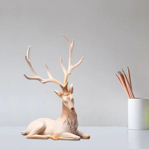Deer Decoration Black Reindeer Ornaments for Shelf Living Room Craft Furnishings Elk Reindeer Ornaments Sculptures Home Decor acacuss