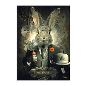 Deer Rabbit Gorilla jazz monkey Cat smoking Canvas painting Animal Posters and Prints Modern Wall Art Picture for Bathroom Decor acacuss