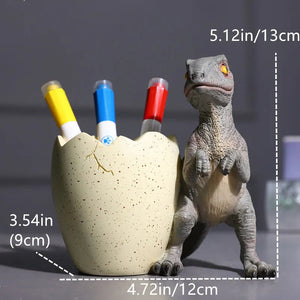 Desktop Pen Holder Desk Office Storage Organizer Pen Holders Desk Accessories Resin Statue Home Decor Sculpture Border Dog Bag acacuss