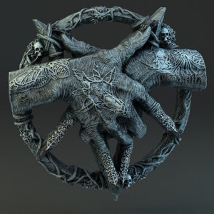 Devil Sculpture Baphomet Pendant Pentagram Claw Statue Dragon Decoration Crafts Dreamcatcher Gothic Ornament Decor Halloween acacuss