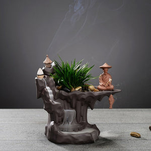 Diffuser Bakhoor Charcoal Burners Incense Stick Waterfall Unique Incense Burner Living Room Porta Velas Room Rack Ornaments acacuss