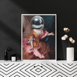 Disco Venus Botticelli's Venus Poster Altered Art Colorful Minimalist Wall Art Eclectic Fun Print Modern Living Room Home Decor acacuss
