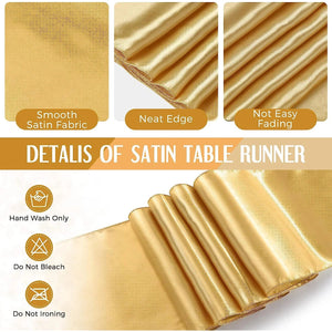 Disposable tablecloth Party table cloth Satin table runner set PEVA Waterproof Rose gold wedding banquet table cover 54x108 inch acacuss