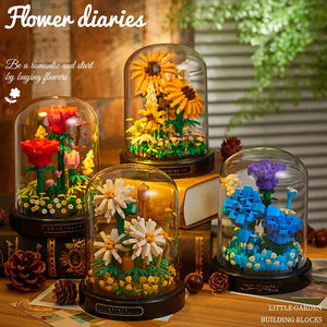 Diy Micro Flower Building Blocks Mini Bricks Particles Eternal Life Flowers Home Decoration Assembling Puzzle Toy Children Gift acacuss